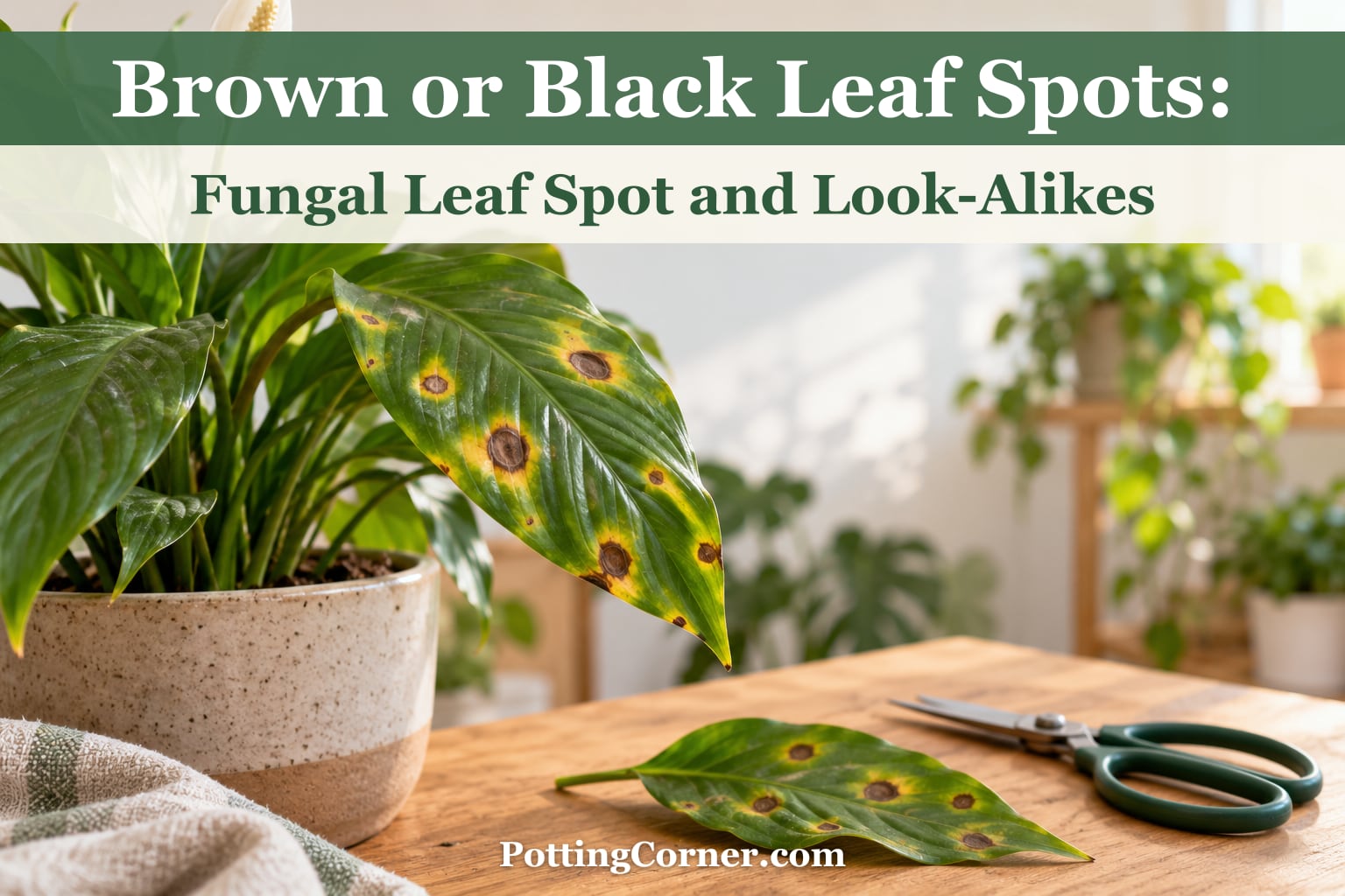Brown or Black Spots on Houseplant Leaves: Fungal Leaf Spot and Look-Alikes